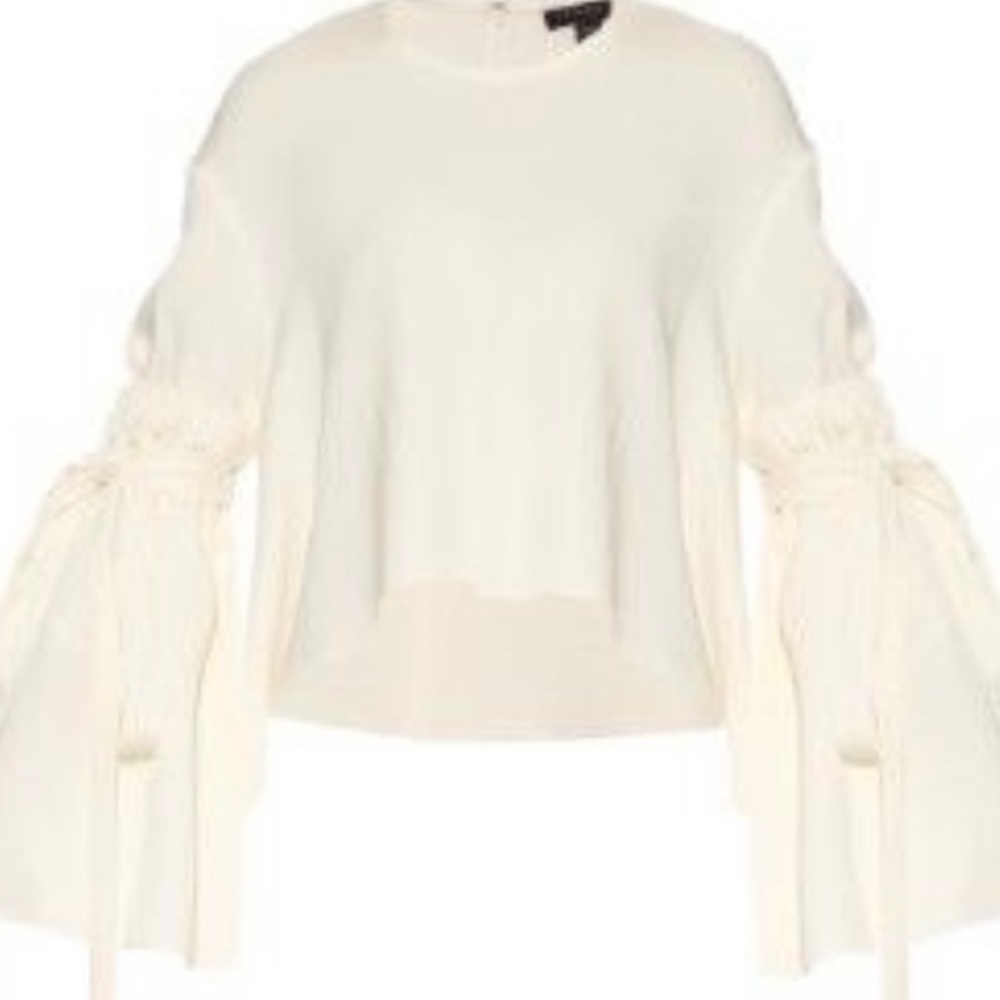 Ellery flared sleeve crop top
